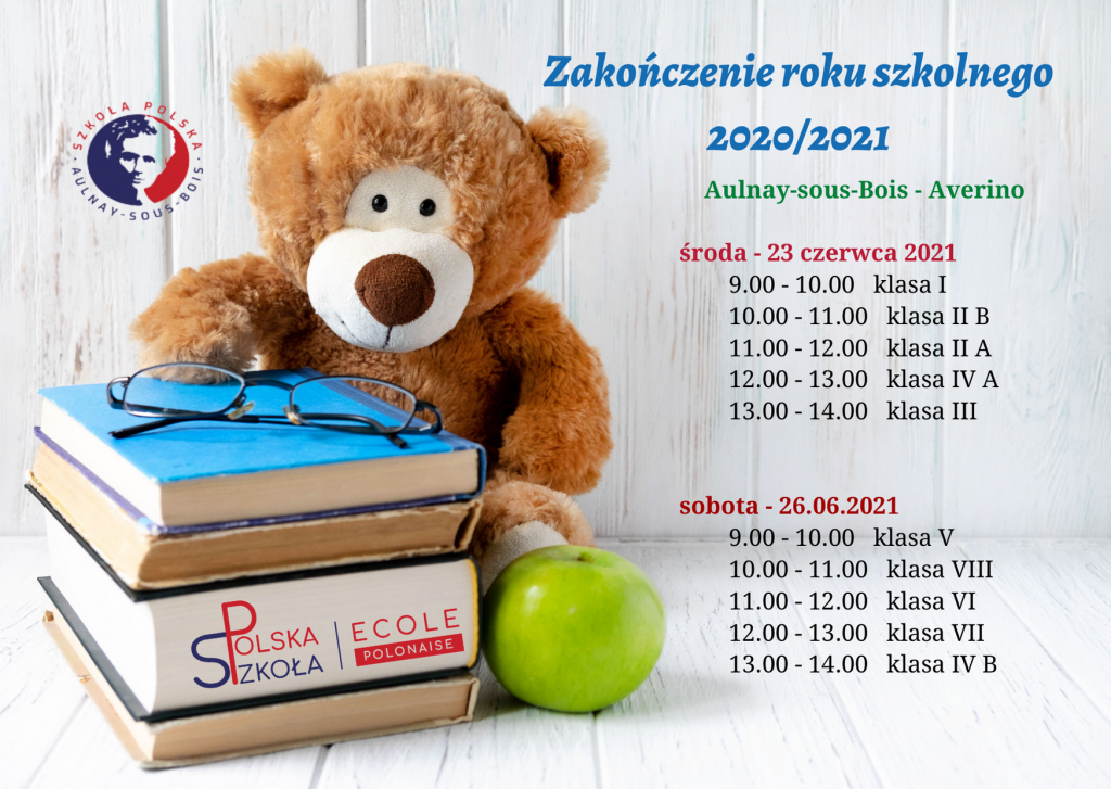 Zakończenie roku szkolnego 2020/2021