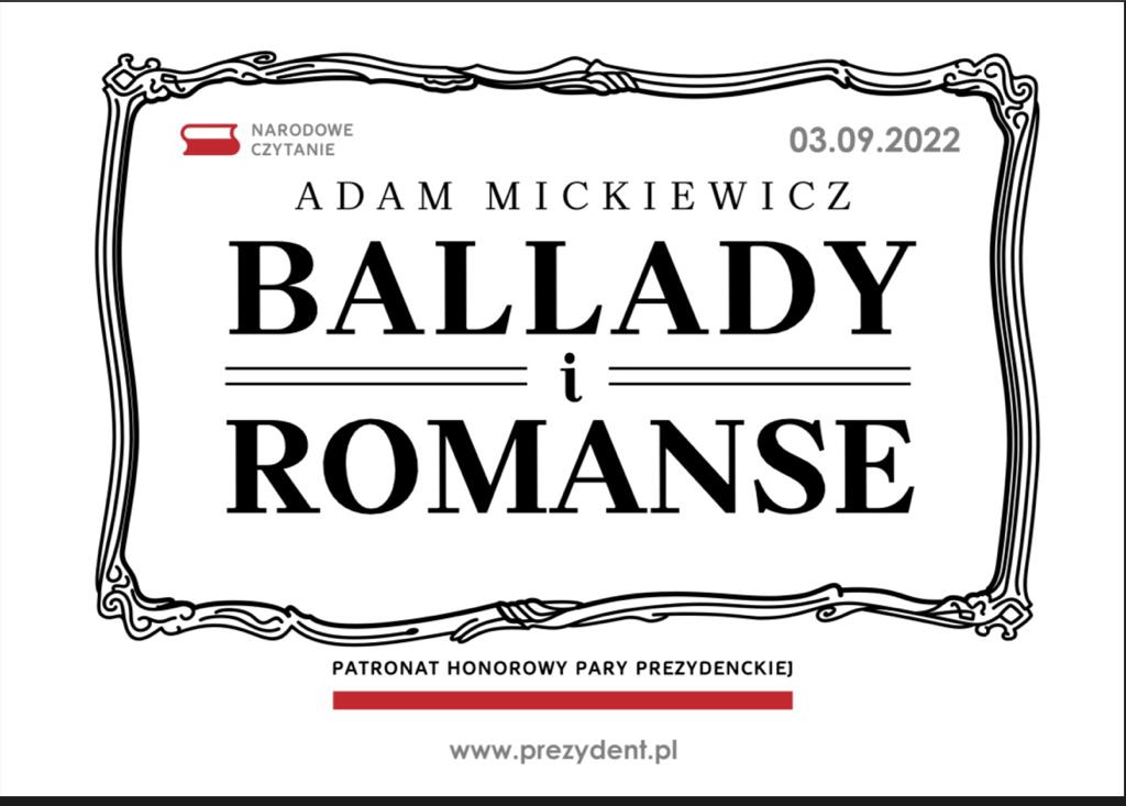 Narodowe Czytanie – „Ballady i Romanse”