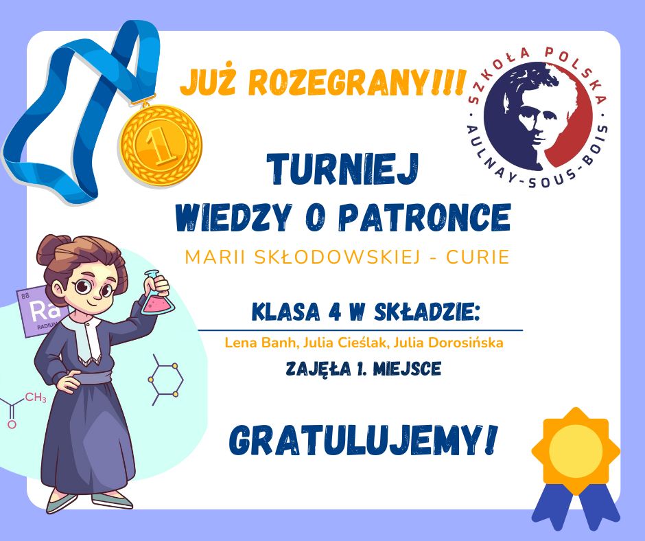 Turniej Wiedzy o Patronce Szkoły