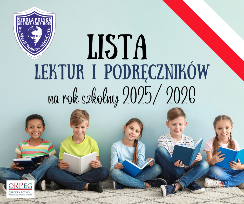 Lista podręczników i lektur na rok szkolny 2025/2026