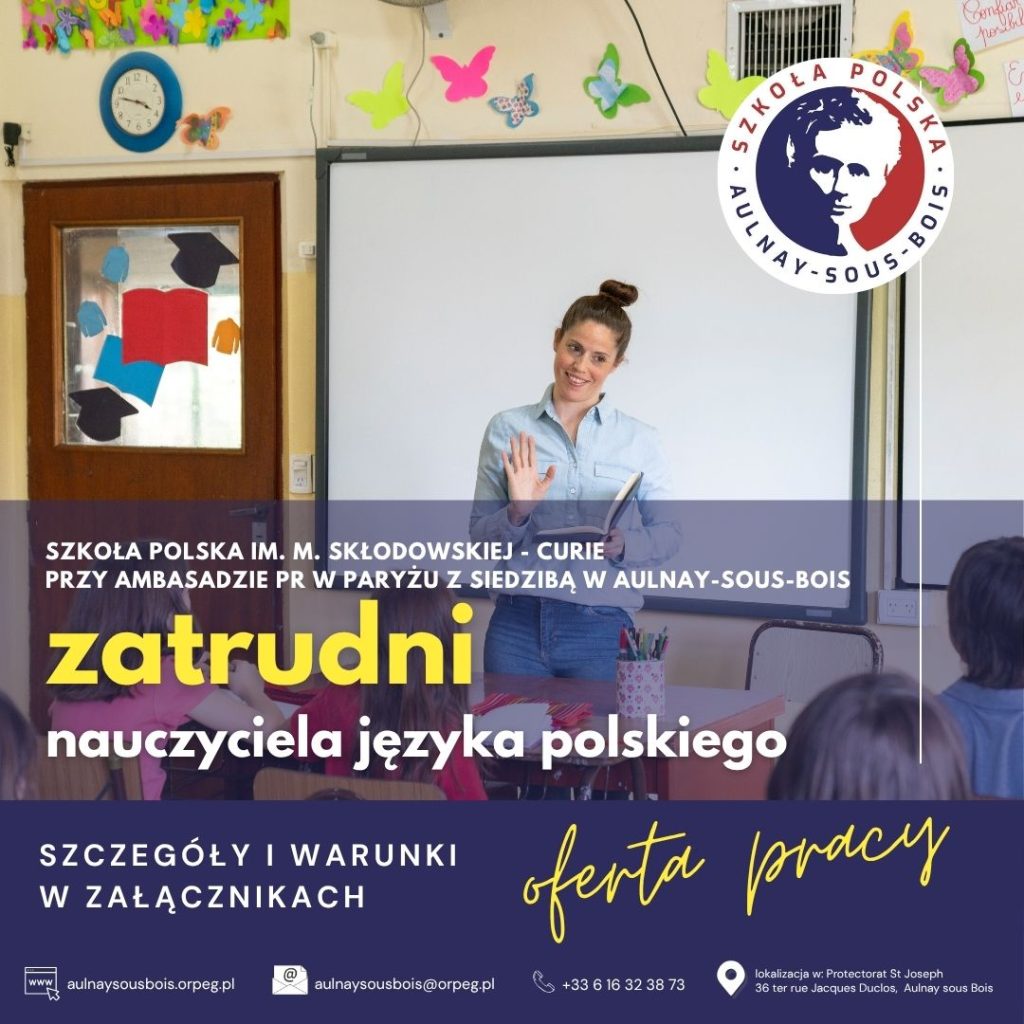 Oferta pracy – nauczyciel języka polskiego