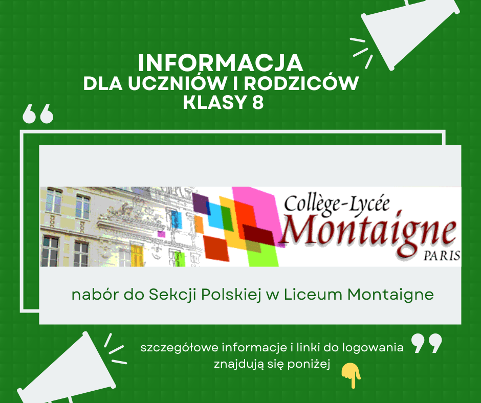 nabór do Sekcji Polskiej w liceum Montaigne w Paryżu – informacje