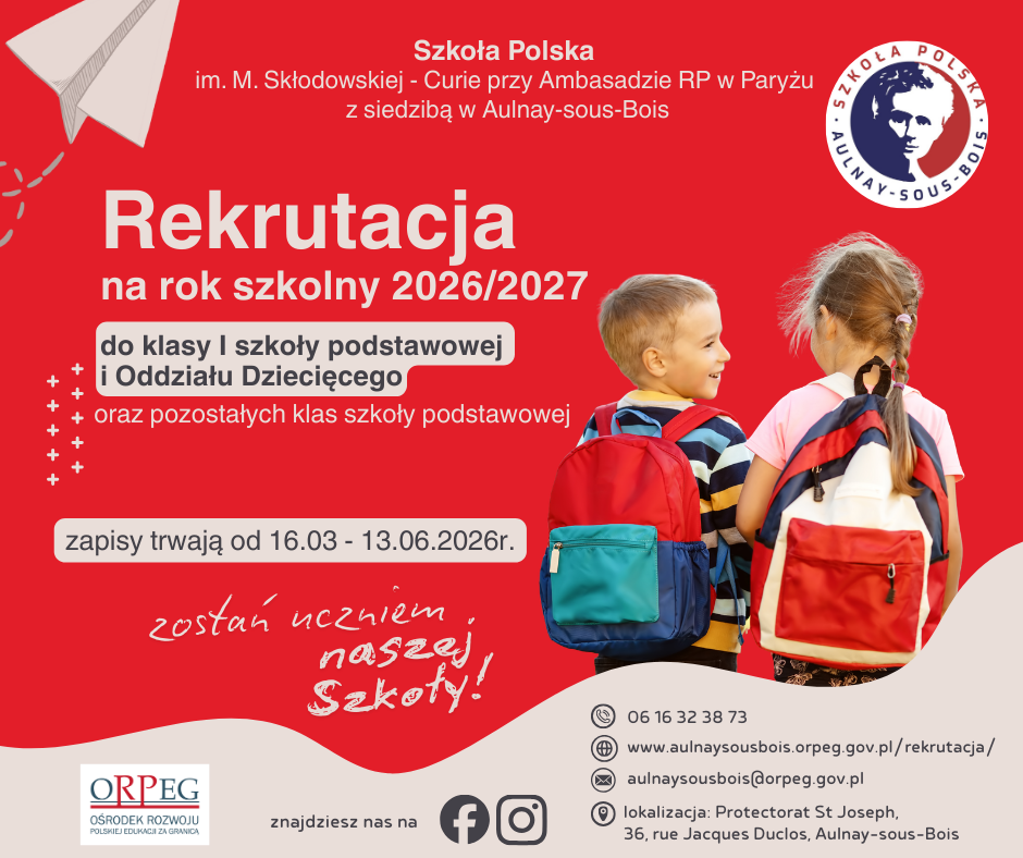 Rekrutacja na rok szkolny 2026/2027