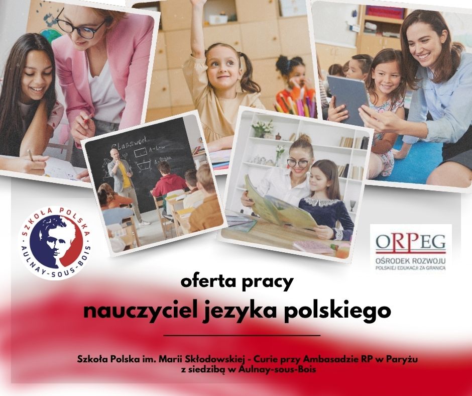 oferta pracy – nauczyciel języka polskiego w klasach IV – VIII